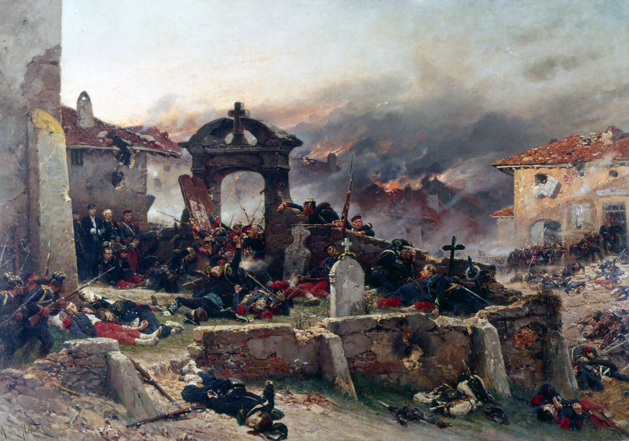 A Neuville, the Cemetery of Saint-Privat by Alphonse Marie de Neuville