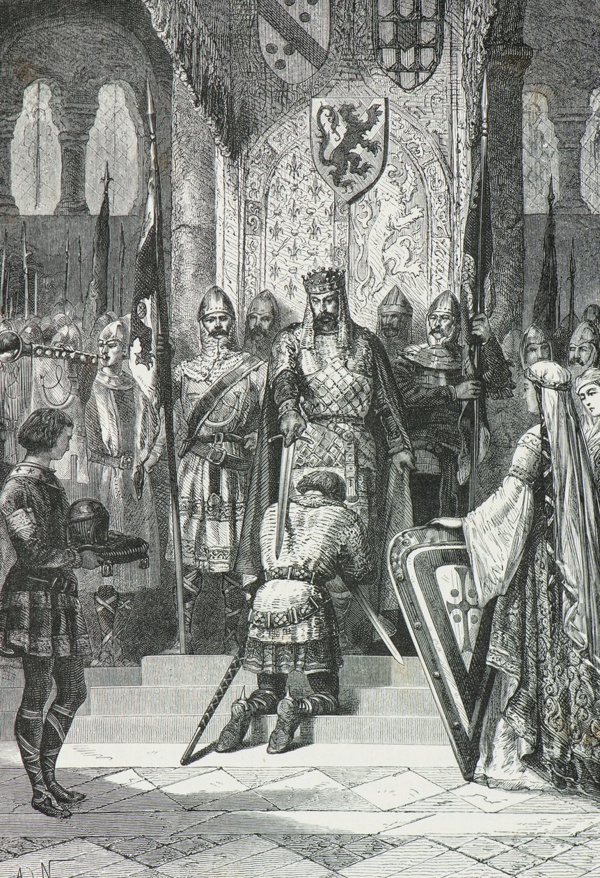 Ceremony of knighthood by the King of France by Alphonse Marie de Neuville