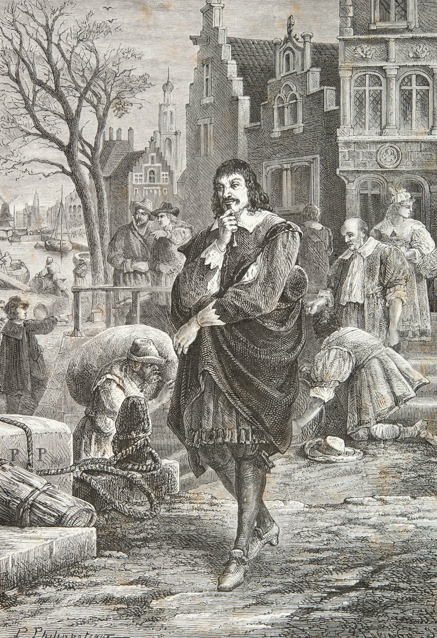 Descartes Walking in Amsterdam by Alphonse Marie de Neuville