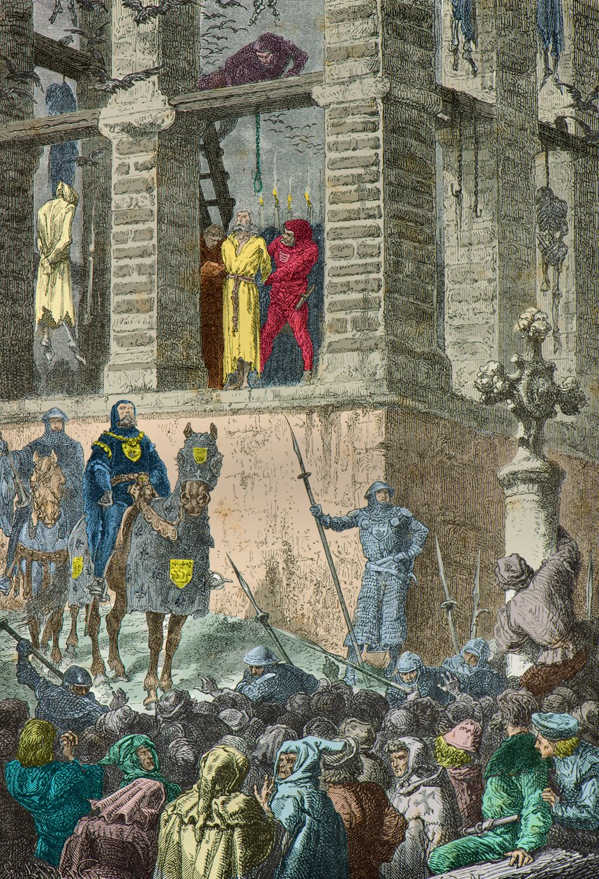 Enguerrand de Marigny is Executed on the Gallows at Montfaucon in 1315 by Alphonse Marie de Neuville