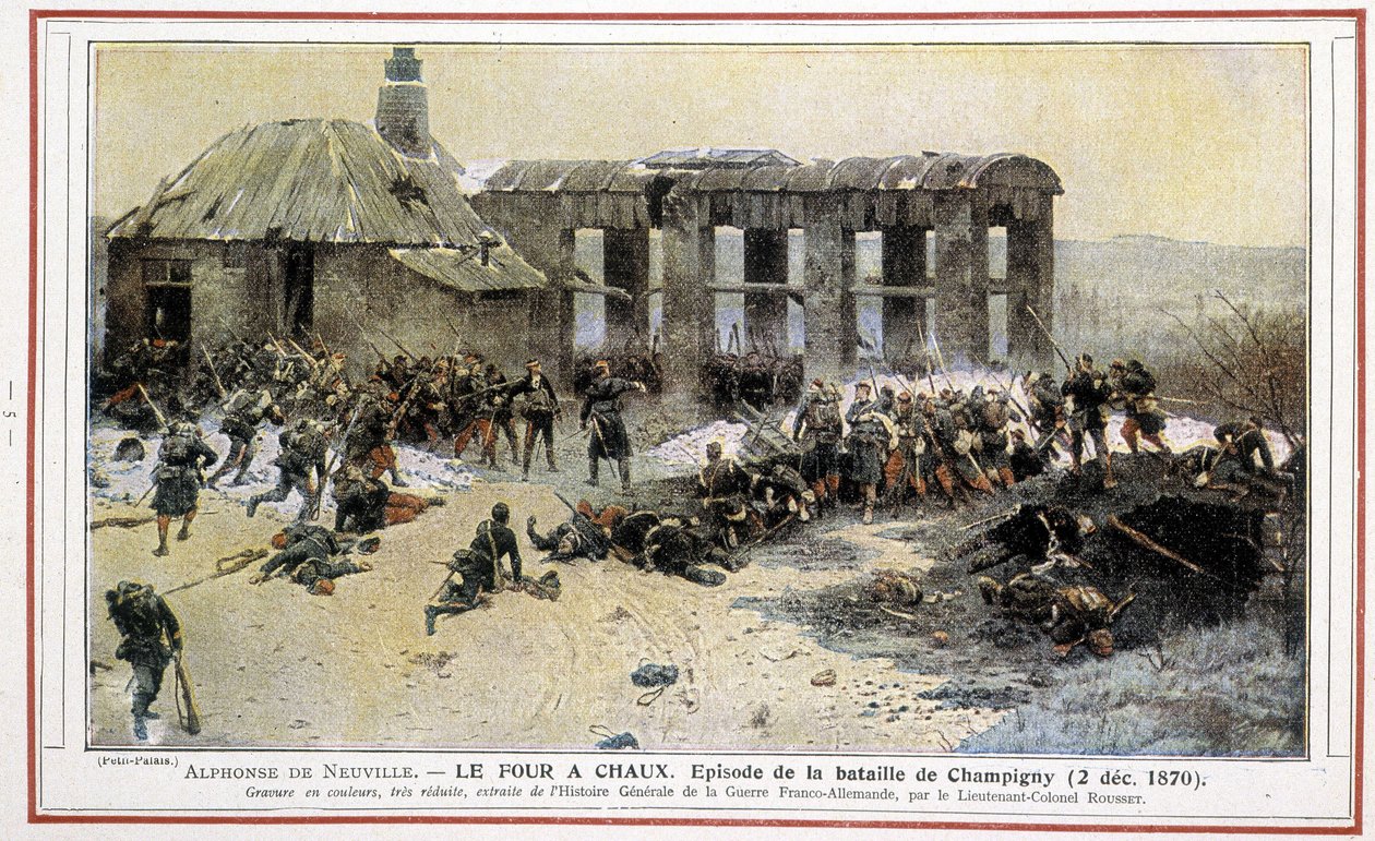 The Lime Kiln - Episode of the Battle of Champigny (02/12/1870) by Alphonse Marie de Neuville