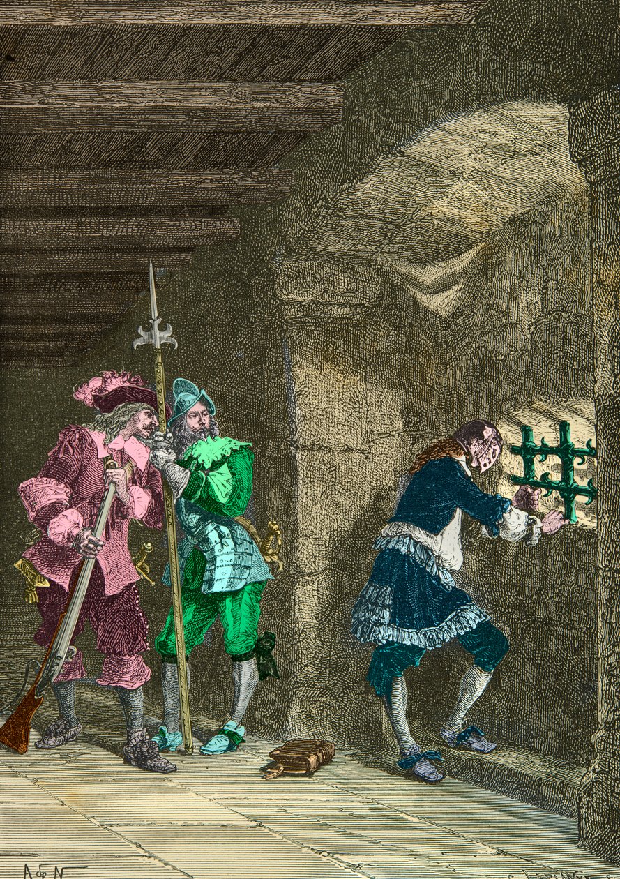 The Man in the Iron Mask in prison by Alphonse Marie de Neuville