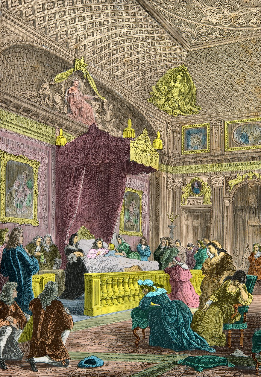 Louis XIV bids farewell to the future Louis XV around the court by Alphonse Marie de Neuville