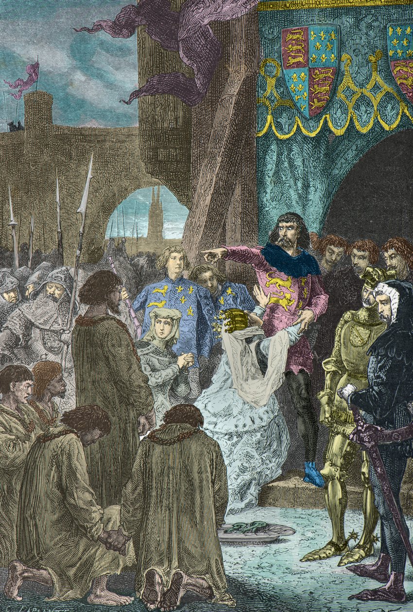 Philippa de Hainaut Begs Edward III of England to Spare the Burghers of Calais in 1347 by Alphonse Marie de Neuville