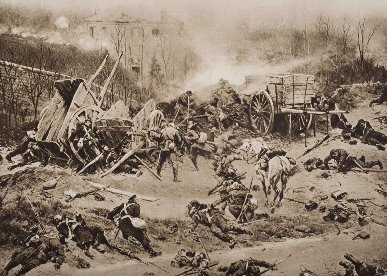 The Battle of Champigny, 30th November 1870, illustration from 
