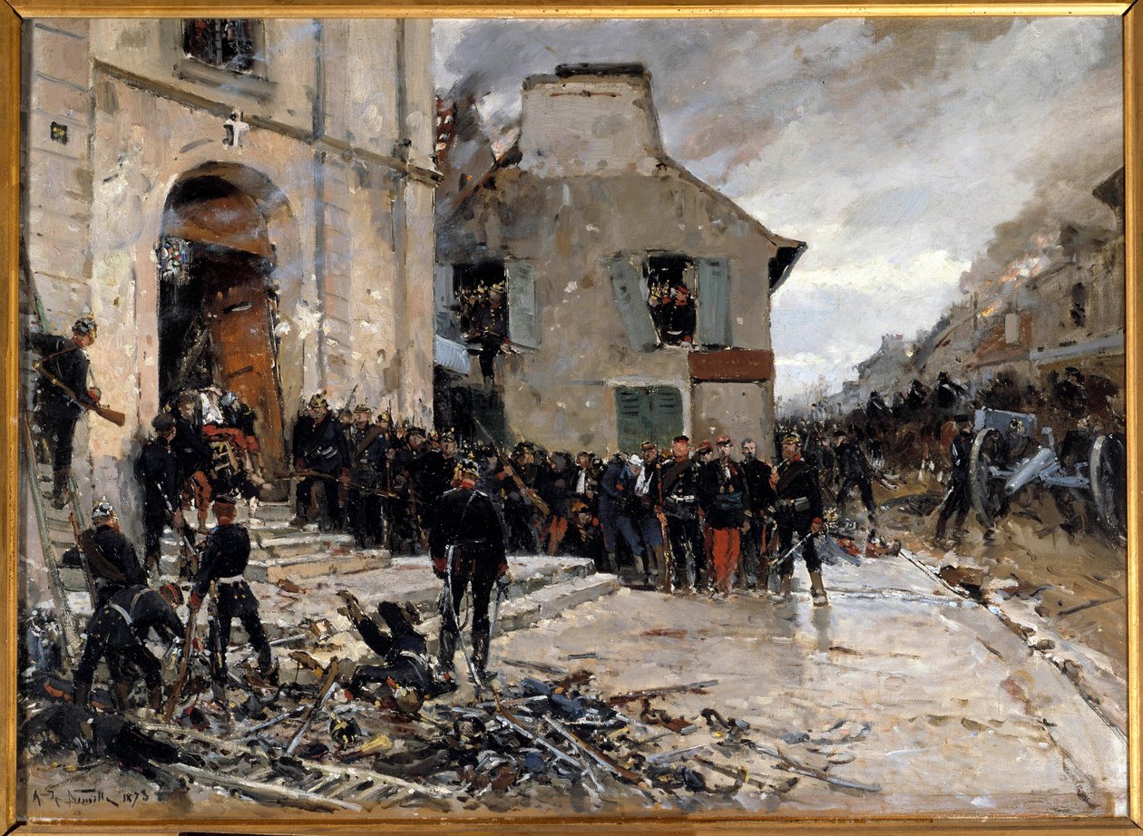 The Battle of Bourget, 30 October 1870 by Alphonse Marie de Neuville