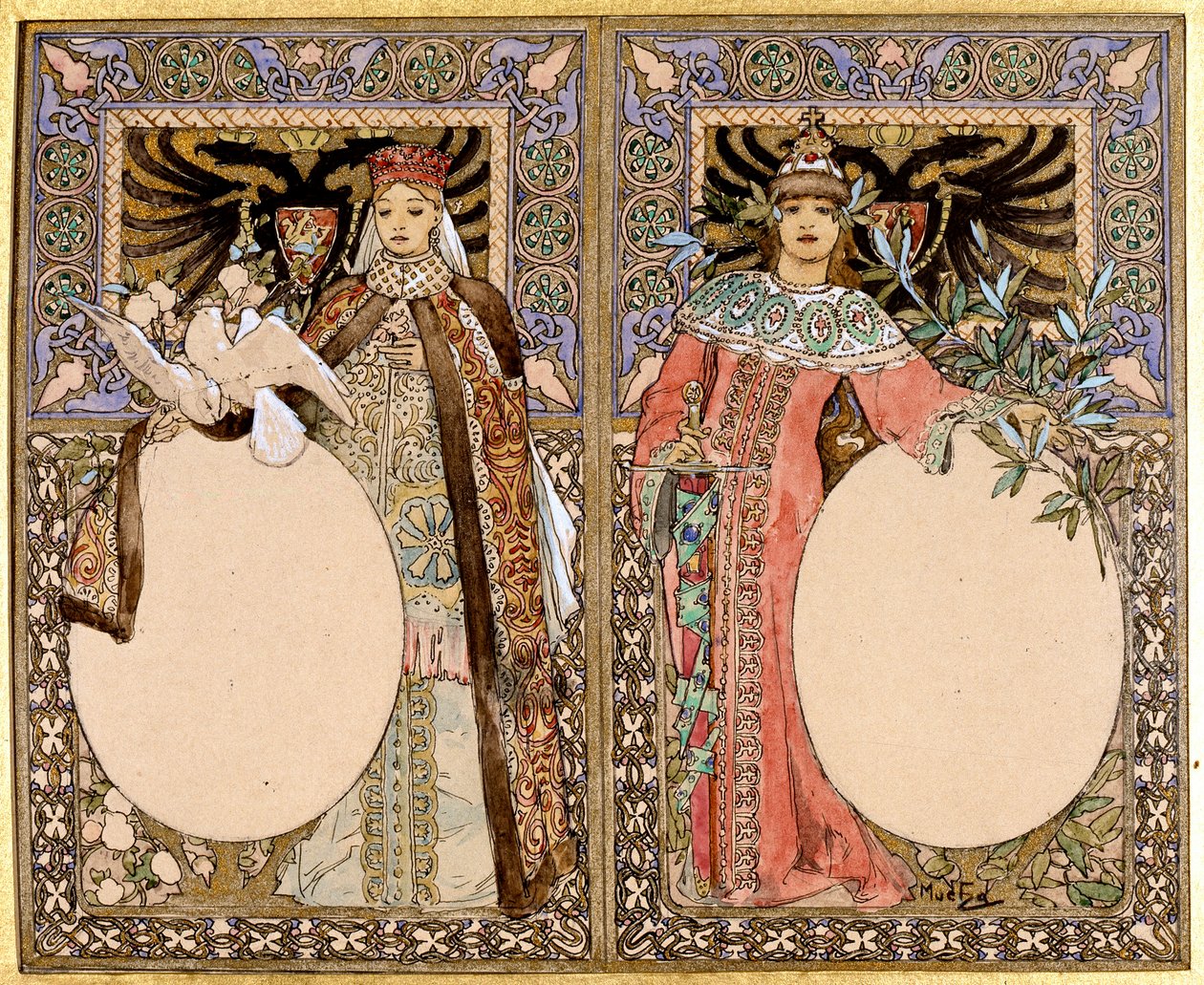 Book Illustration, 1890s by Alphonse Mucha