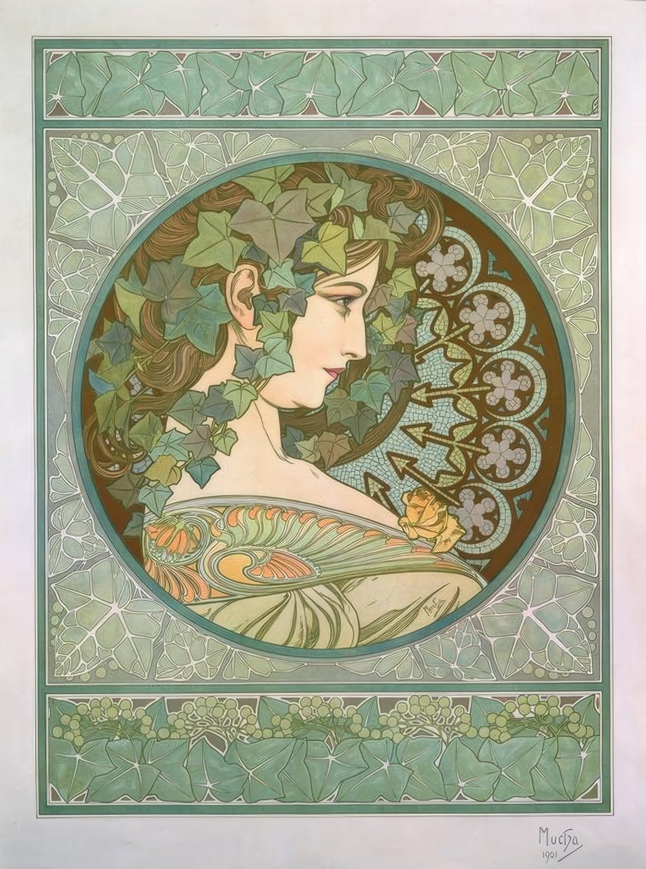 Ivy by Alphonse Mucha