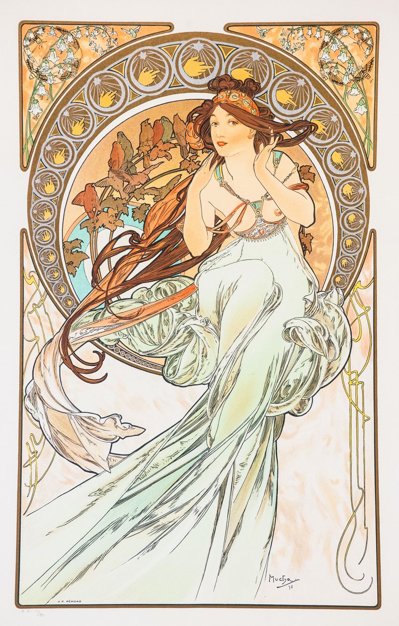 La Musica From the Series The Arts, 1898 by Alphonse Mucha