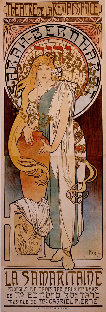 Poster for the Piece La Samaritaine by Edmond Rostand by Alphonse Mucha
