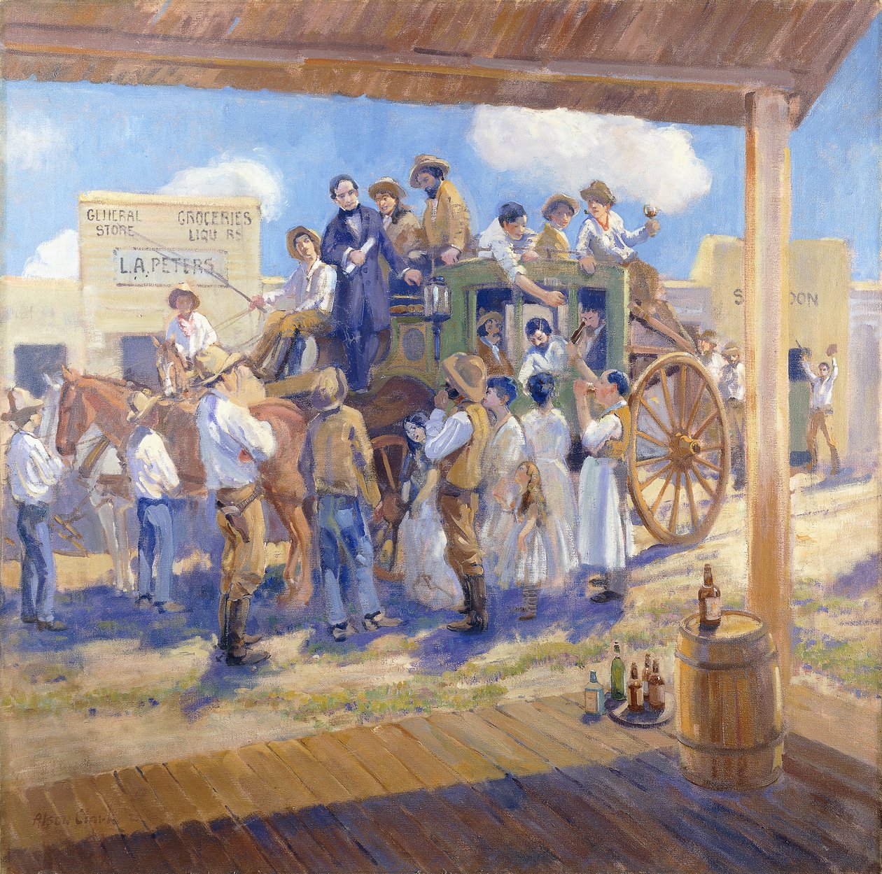 Governor Burnett Delivering the Charter of Statehood to San Jose, California, c.1925 by Alson Skinner Clark