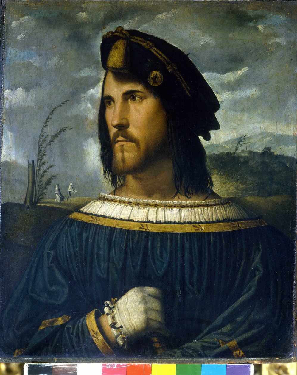 Cesare Borgia. Painting by Altobello Melone 16th century. Accademia Carrara. Bergamo by Altobello Melone