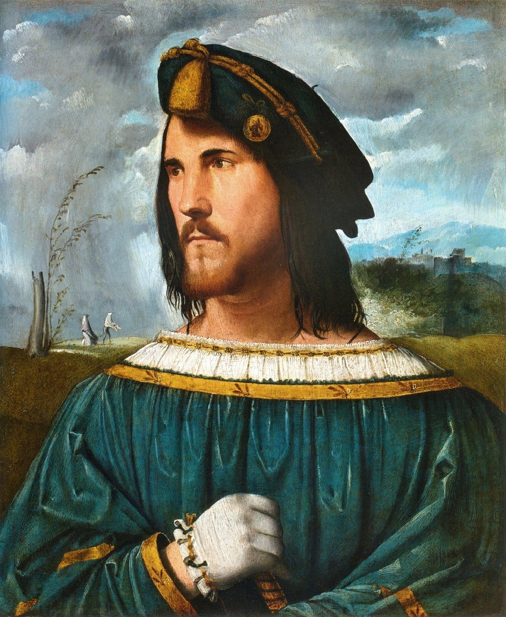 Portrait of Gentleman aka Cesare Borgia (1475-1507) by Altobello Melone