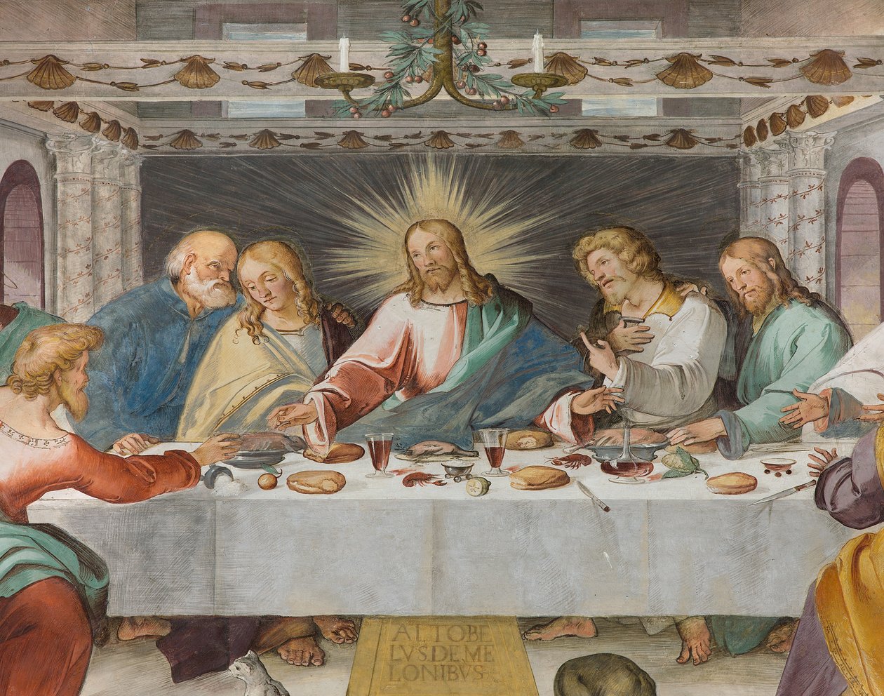 Presbytery, Eighth South Span, Last Supper, Altobello Melone by Altobello Melone