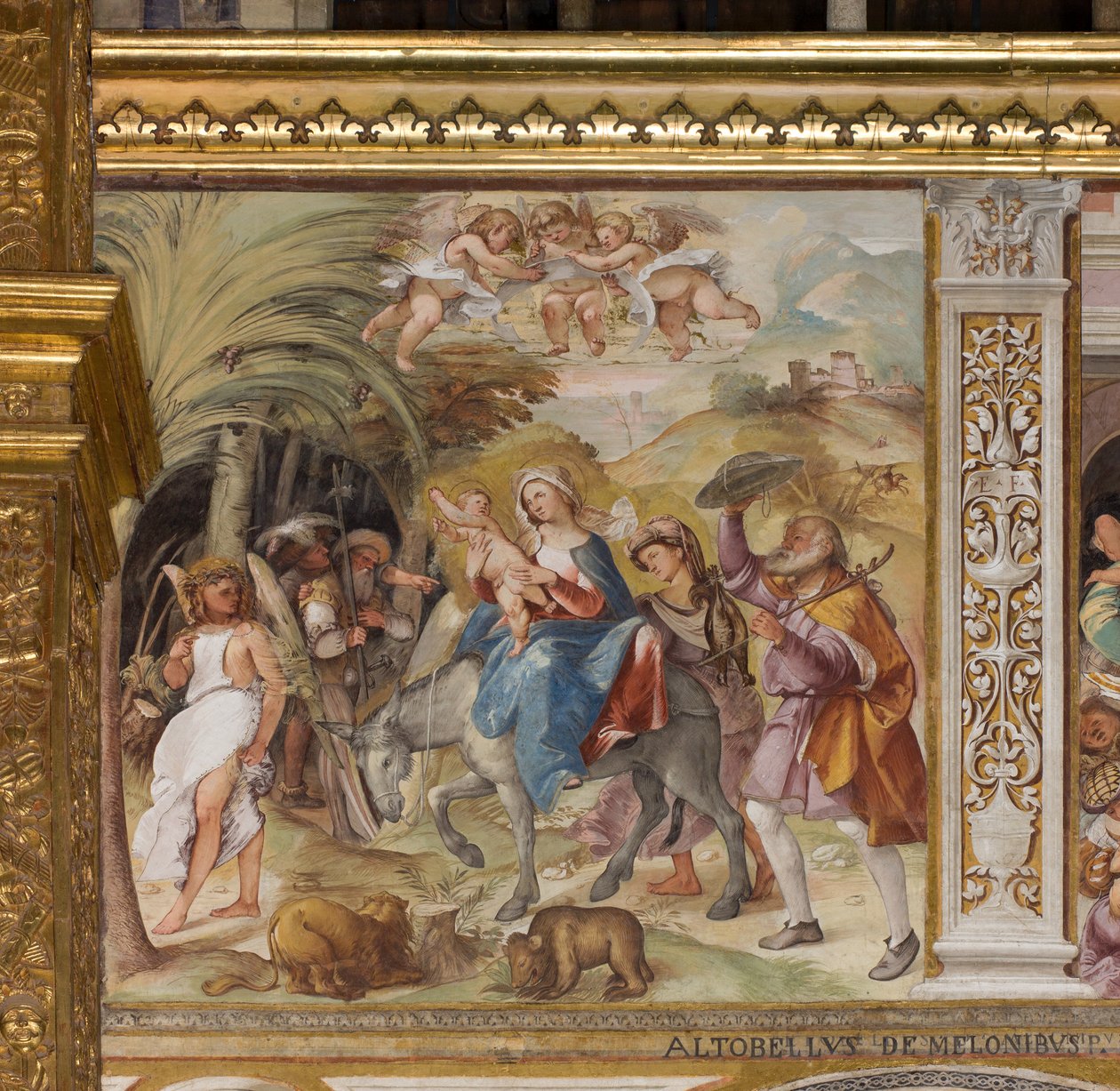 Presbytery, Seventh North Span, Flight to Egypt, Altobello Melon by Altobello Melone