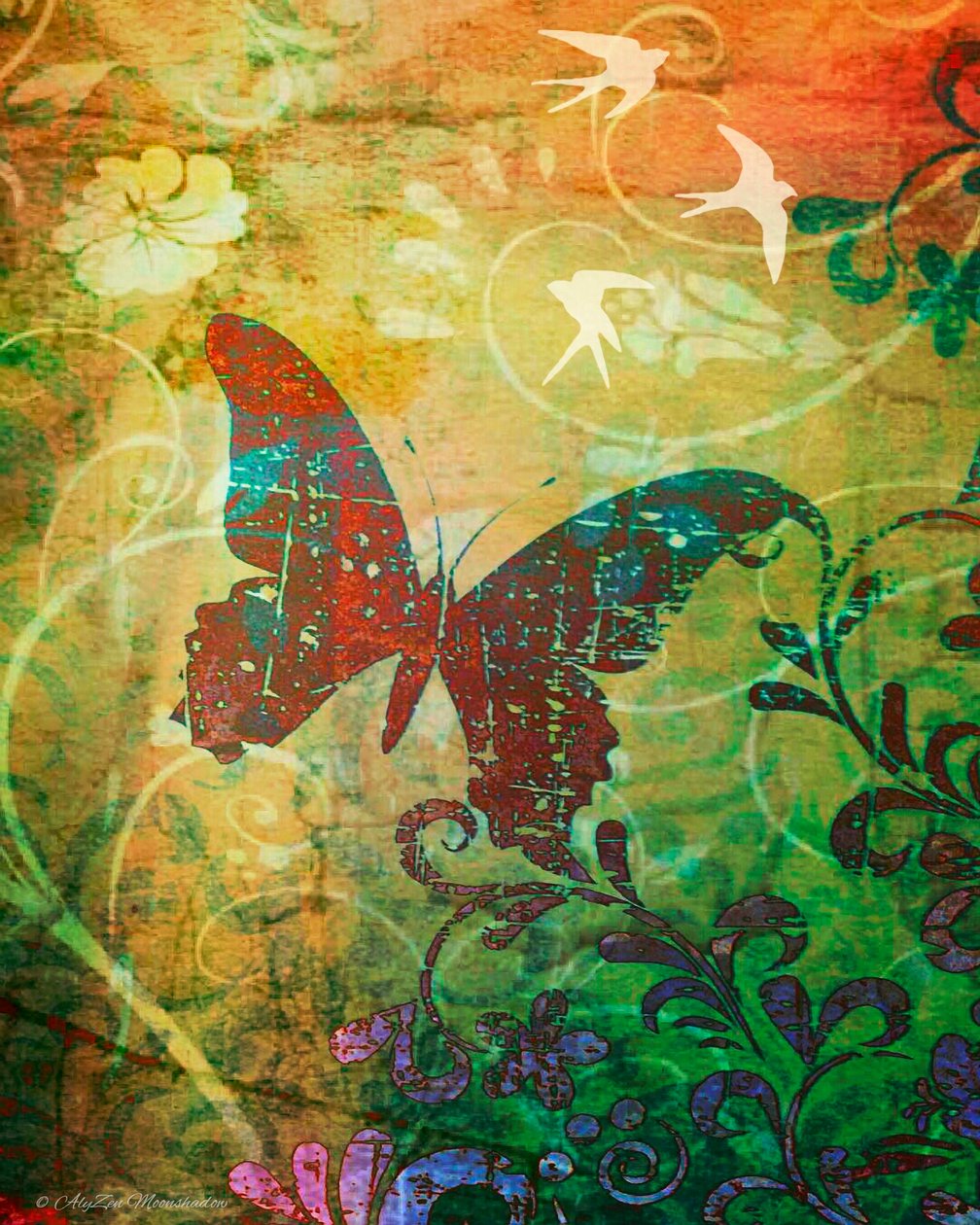 Butterfly Haiku, 2014 by AlyZen Moonshadow: Fine art print
