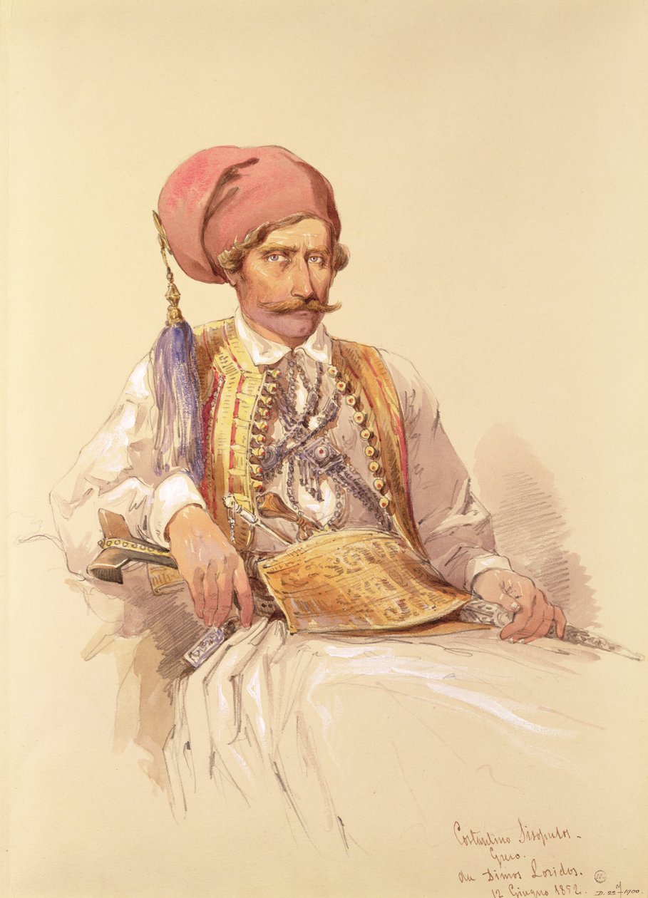 Constantinos Sisopulos, 1852 by Amadeo Preziosi