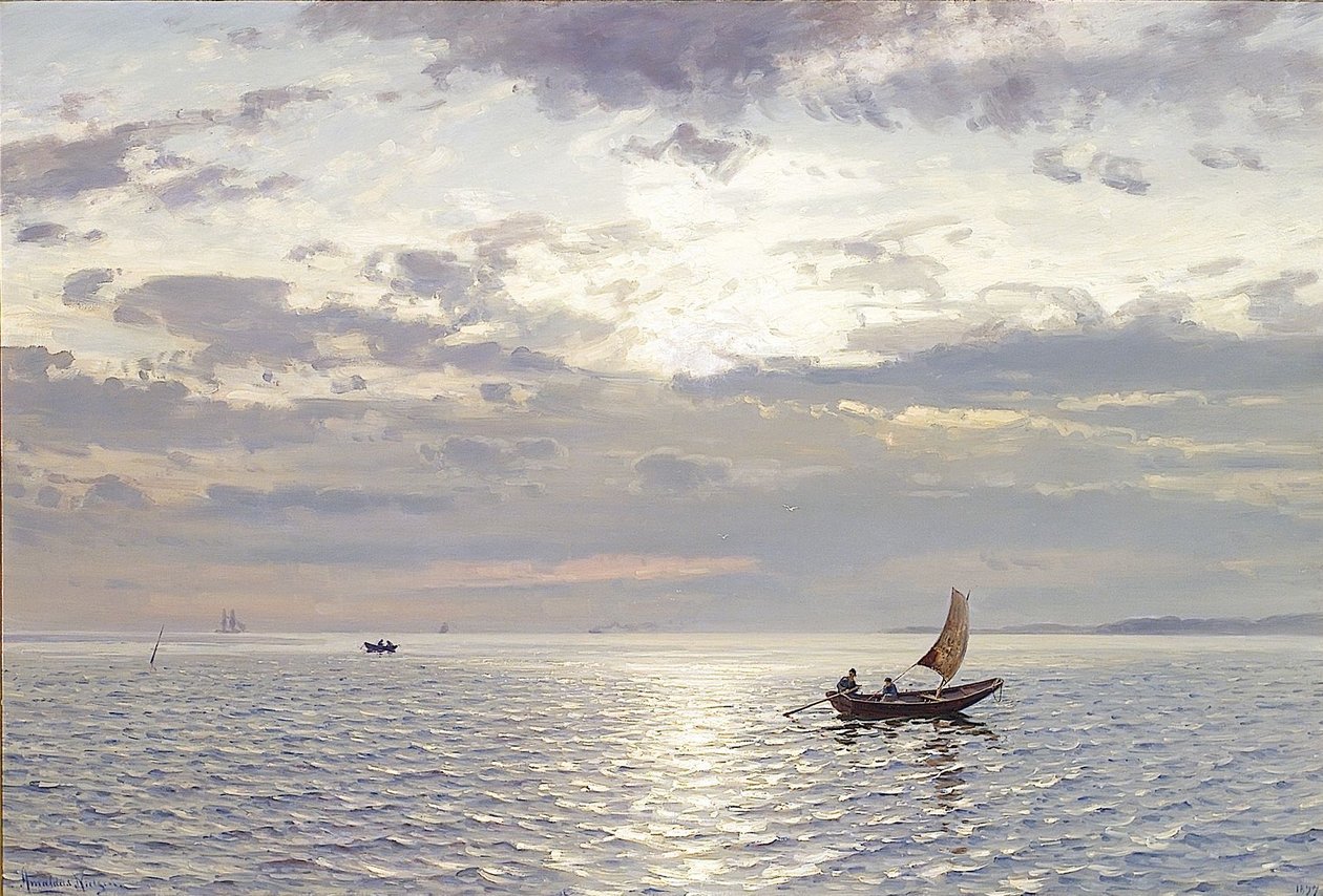 Evening Seascape by Amaldus Nielsen