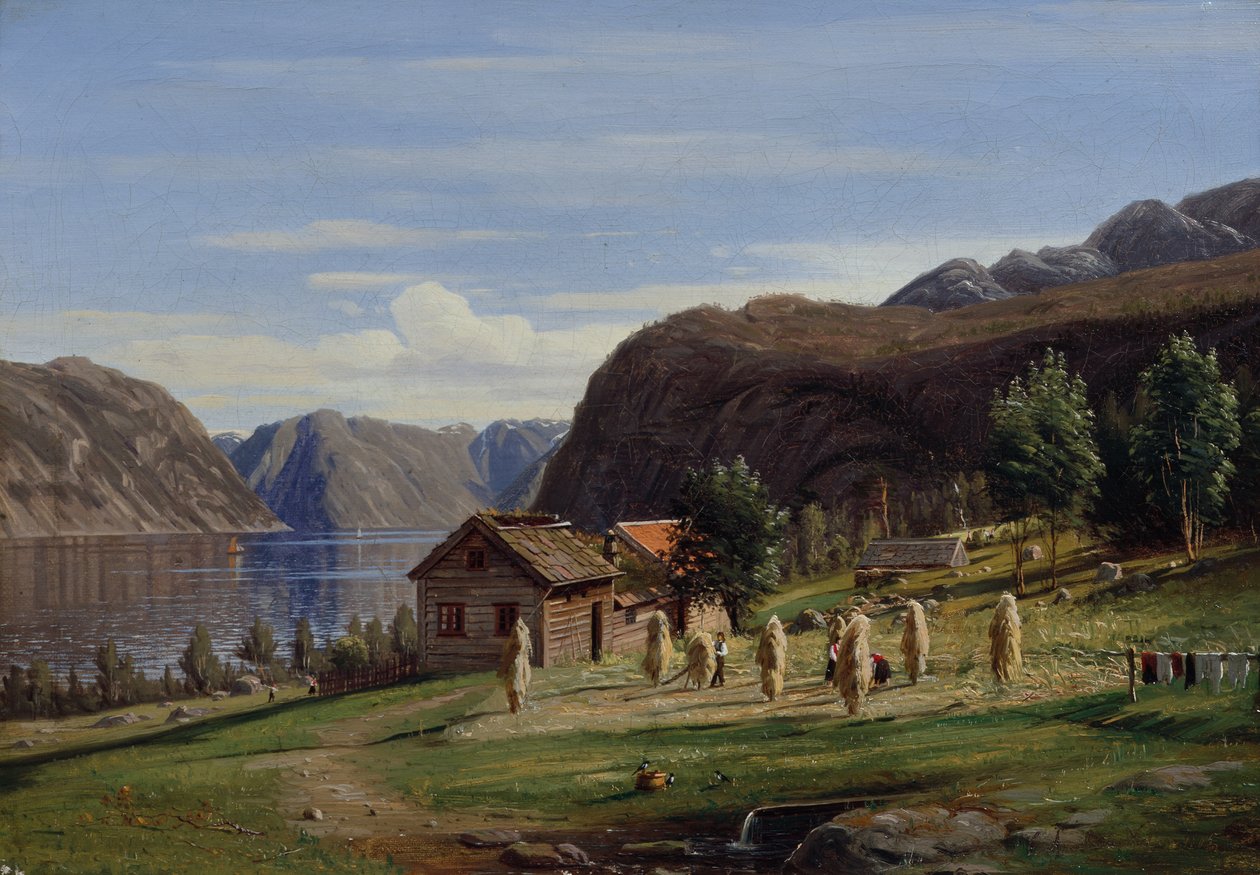 Farm in Balestrand in Sogn by Amaldus Nielsen