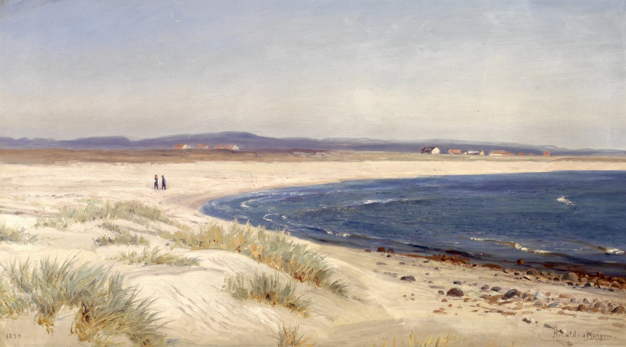 People on a Beach by Amaldus Nielsen