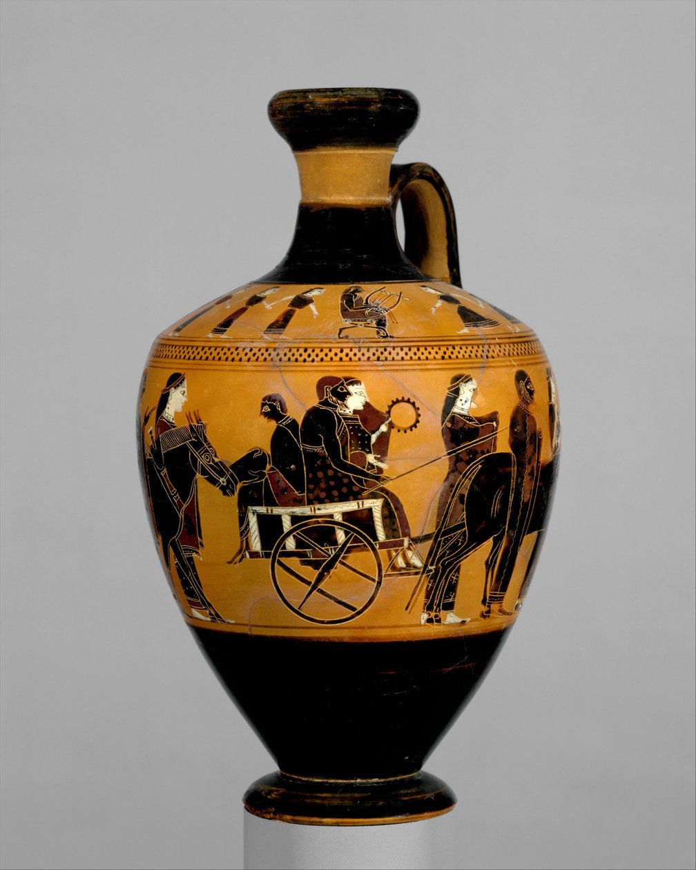 Terracotta Lekythos by Amasis Painter