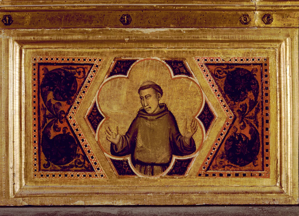 St. Francis of Assisi, from the Coronation of the Virgin Polyptych (middle right predella) by Ambrogio Bondone Giotto