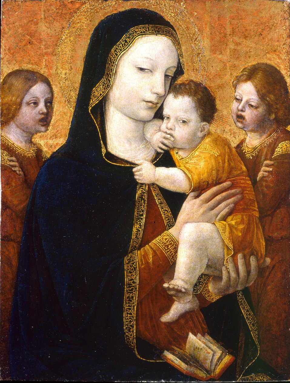 The Virgin and Child with Two Angels by Ambrogio da Fossano