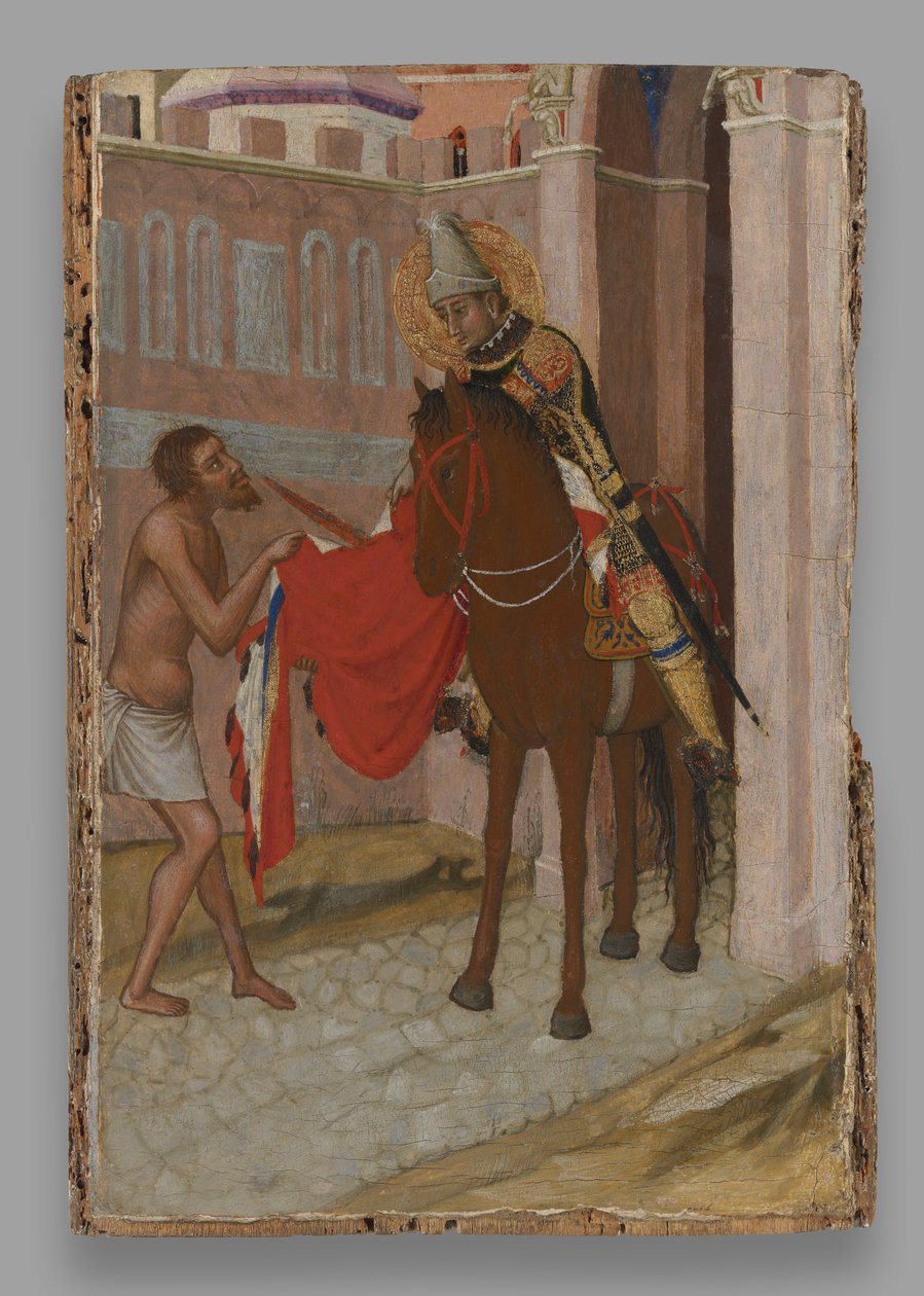 Saint Martin of Tours Dividing His Cloak with a Beggar by Ambrogio Lorenzetti