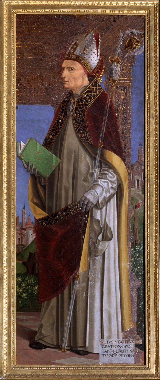 Saint Hugh of Grenoble (or Hugh of Chateauneuf) by Ambrogio da Fossano (c.1460 1523)