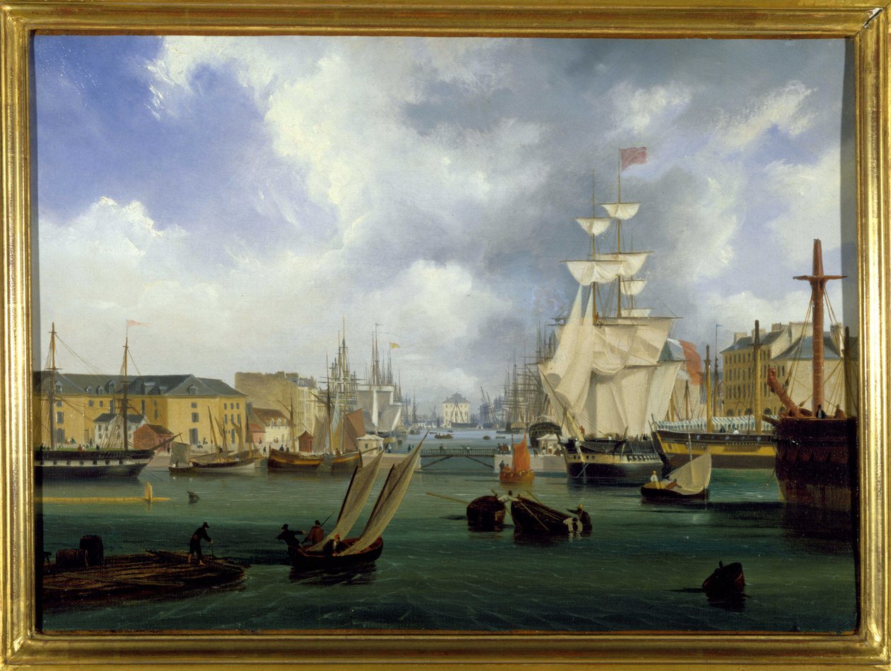The Port of Le Havre, the Grand Basin, by Louis Garneray, circa 1820 by Ambroise Louis Garneray