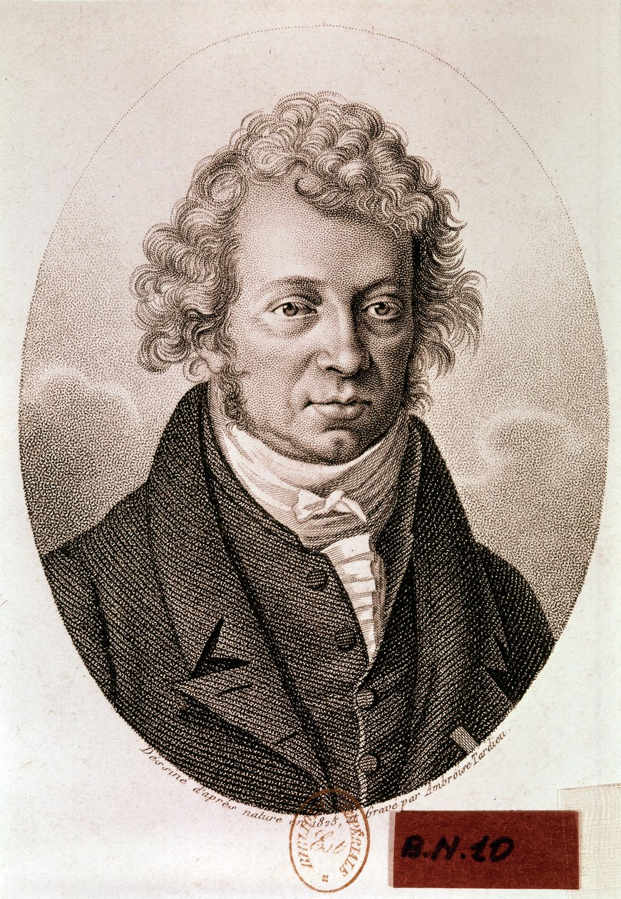 Ampere Andre Marie: Portrait by Ambroise Tardieu