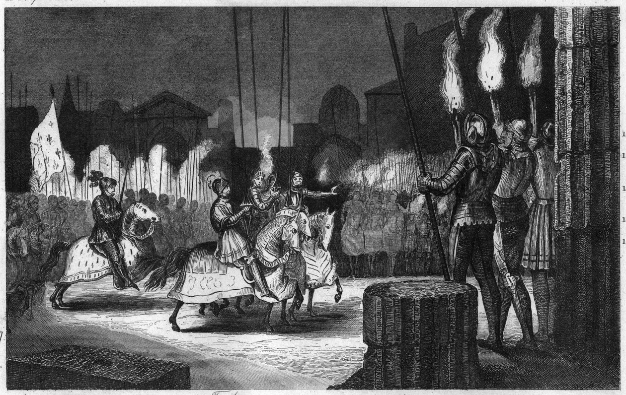 Charles VIII enters Rome in 1494 to be declared Emperor of the Orient - Charles VIII (1470-1498) entered Rome on 31 December 1494. He was declared Emperor of Orient, before going to Naples to assert his rights there - Engraving of 1825 in 
