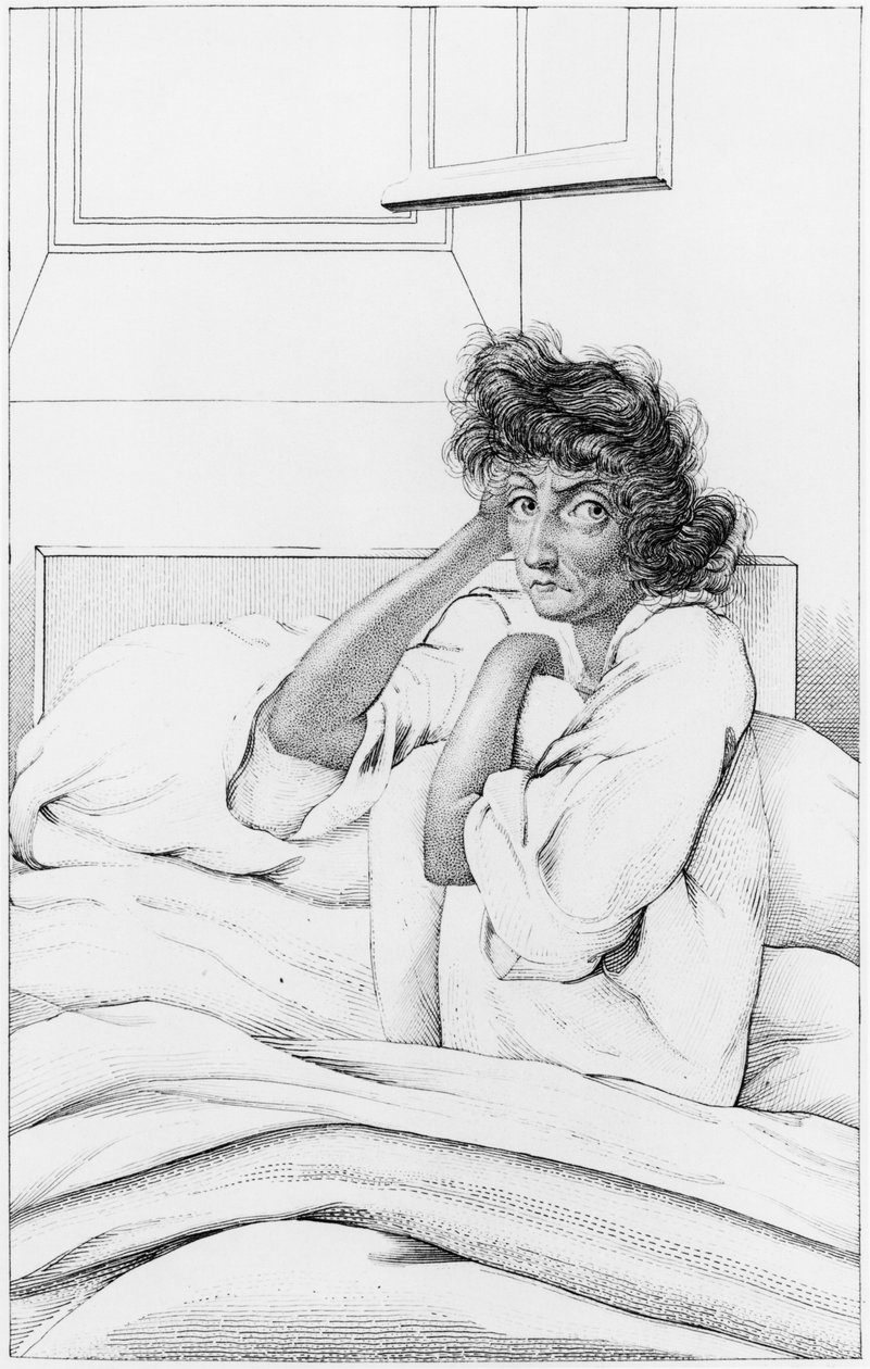 Depressive woman, illustration from 