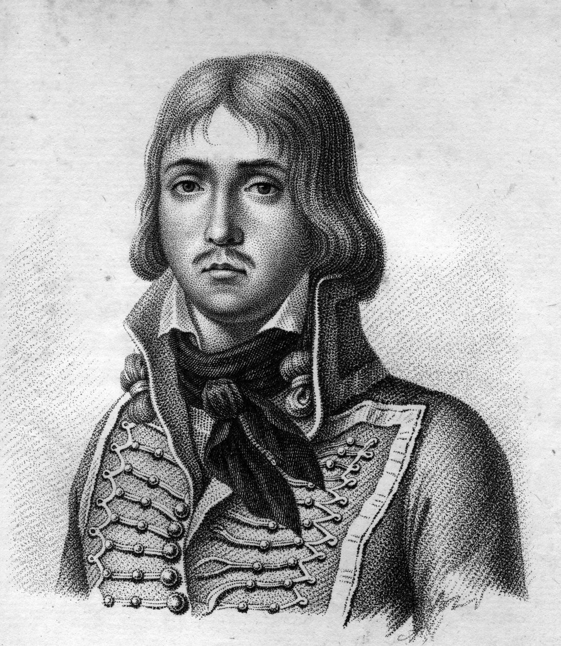 General Marceau, François Séverin Marceau Desgraviers, French General (1769-1796). Engraved by Ambroise Tardieu in 1818. Stella Collection. by Ambroise Tardieu