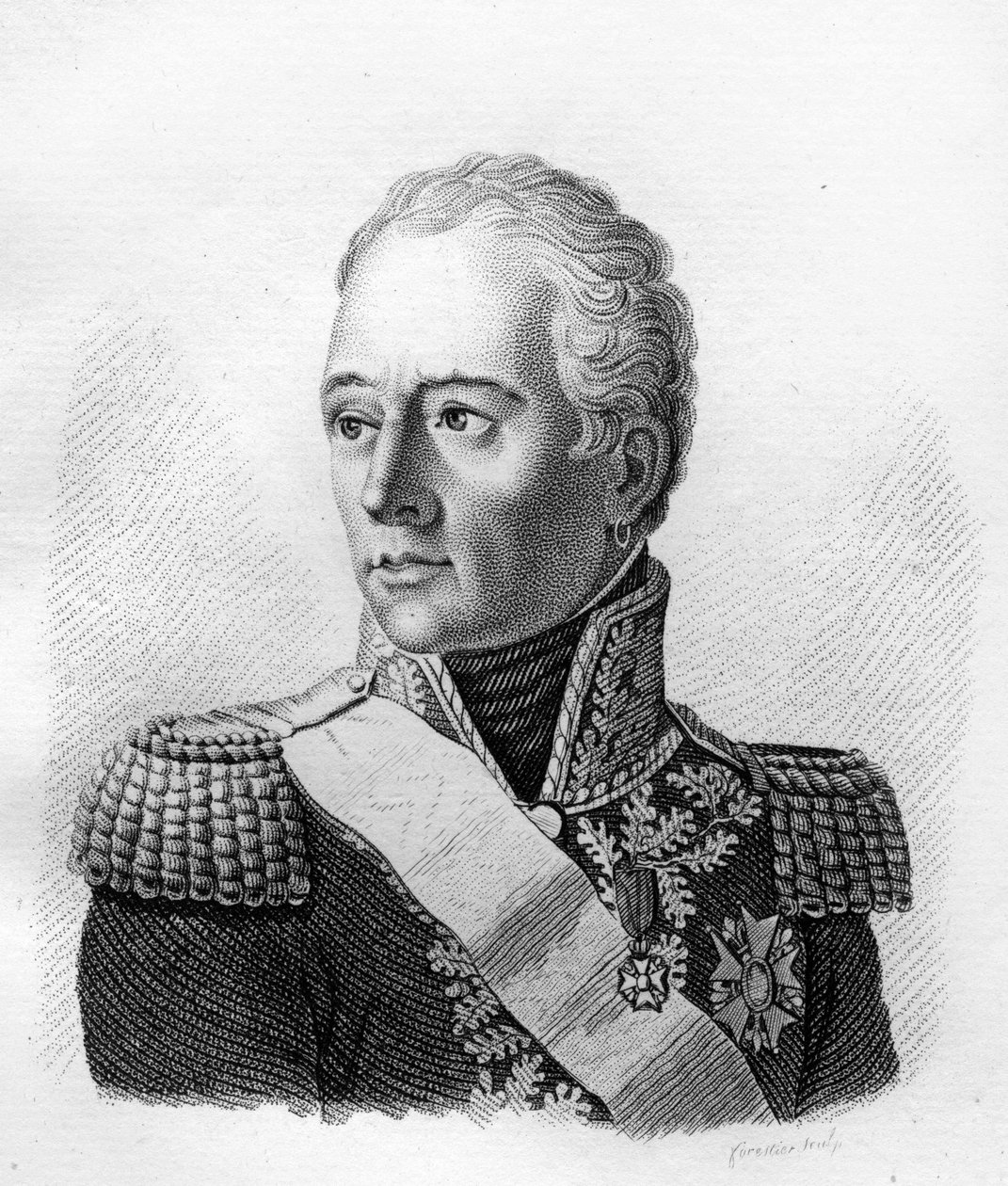 Louis Marie Turreau de Garambouville, French general - in Portraits des généraux français en suite les victoires et conquêtes des français. Engraved by Ambroise Tardieu in 1818. Stella Collection by Ambroise Tardieu