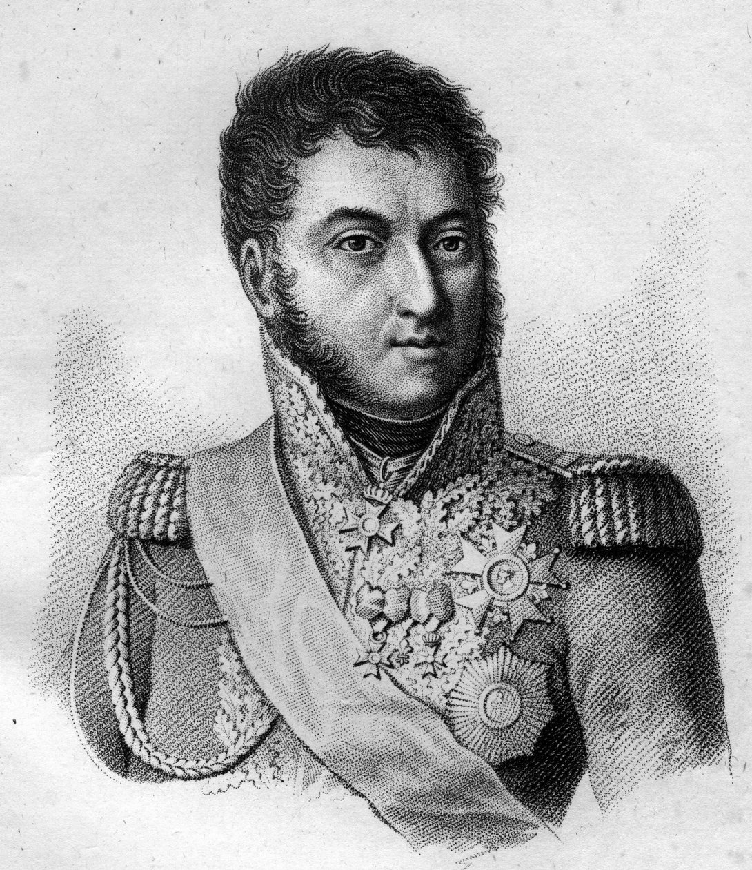 Marshal Suchet. Louis Gabriel (Louis-Gabriel) Suchet (1770-1826), Duke of Albufera Maréchal of France. in 