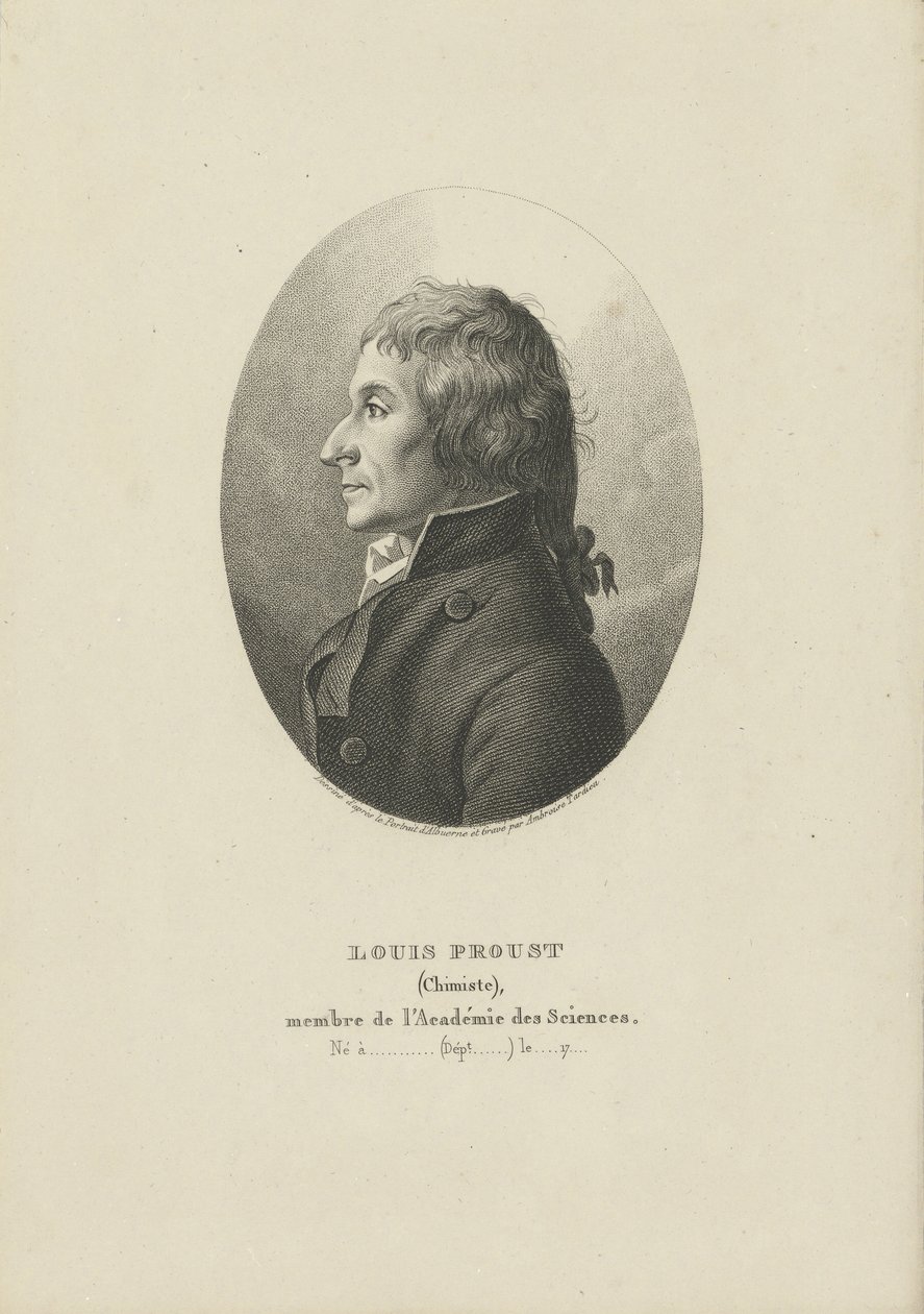 Portrait of Joseph Louis Proust 1754-1826, c. 1800 by Ambroise Tardieu