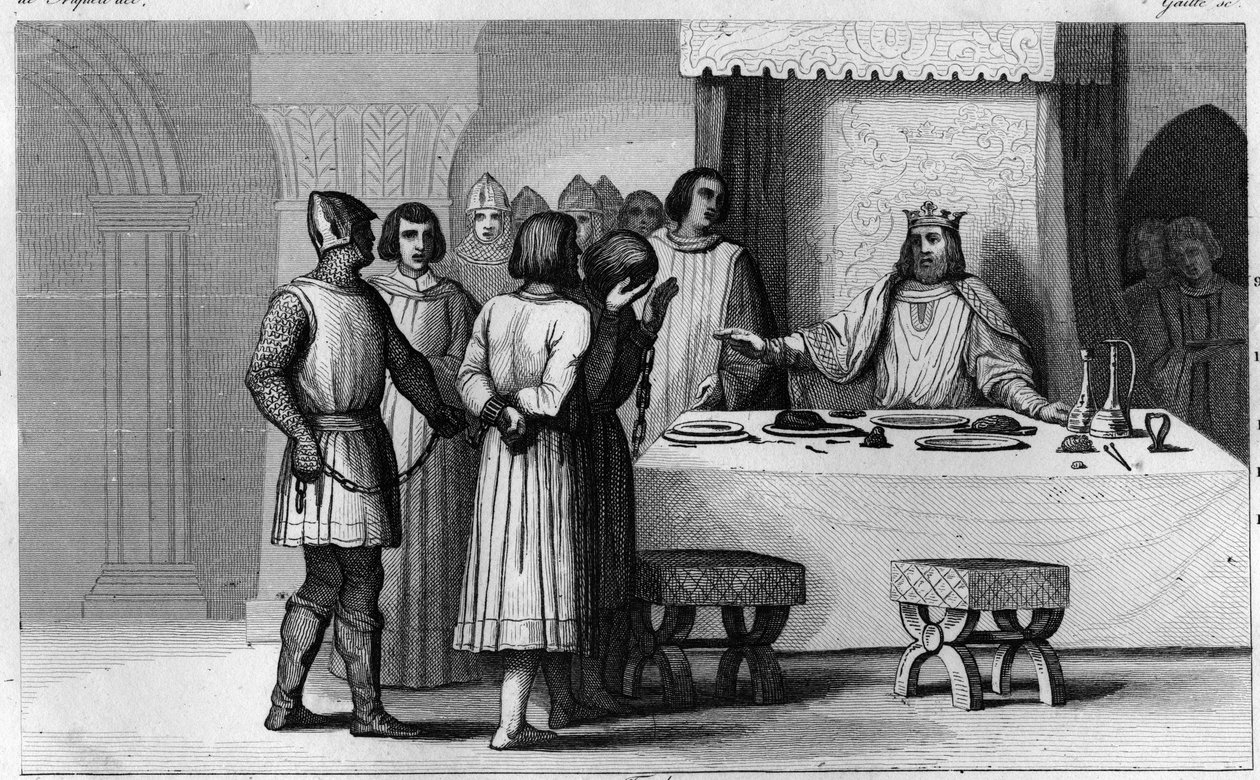 Robert II, the Pious Releases Conspirators - Engraving by Ambroise Tardieu