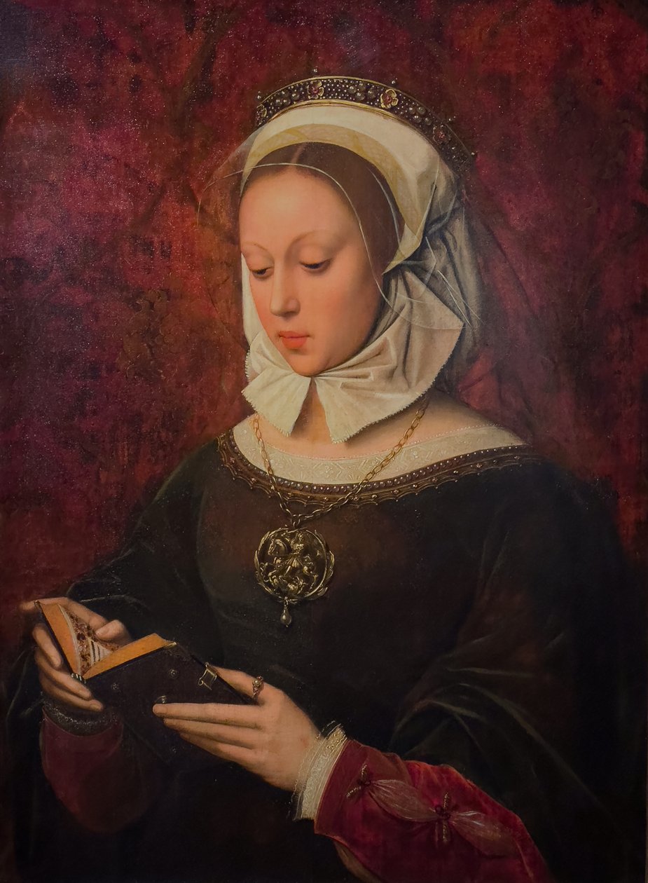 Young Woman in Prayer, Reading a Book of Hours, c. 1520-1530 by Ambrosius Benson