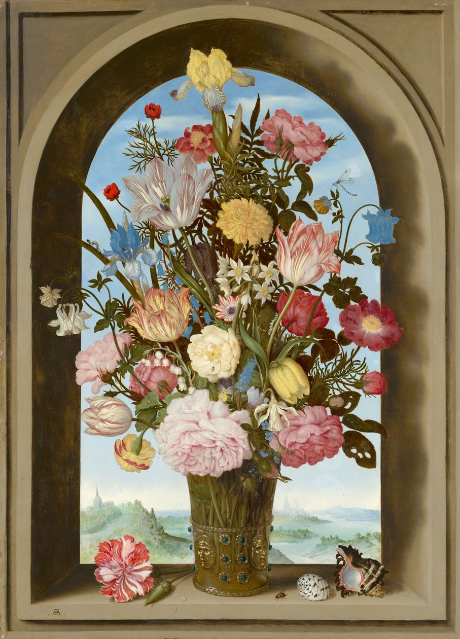 Vase of Flowers in a Window, c.1618 by Ambrosius the Elder Bosschaert