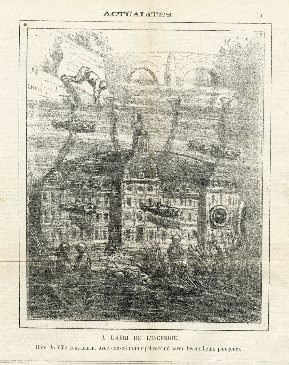 Illustration of Cham (1819-1879) in Le Charivari by Amédée de Noé