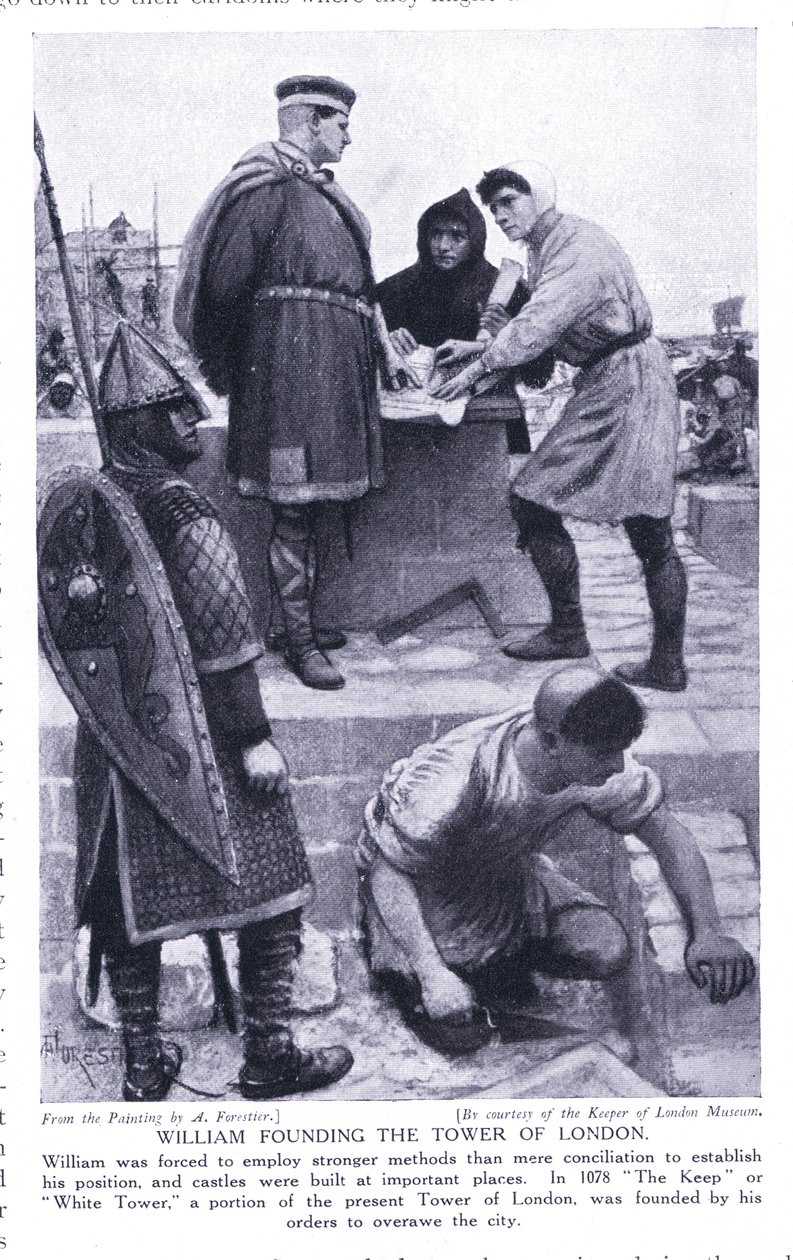 William Founding the Tower of London by Amedee Forestier
