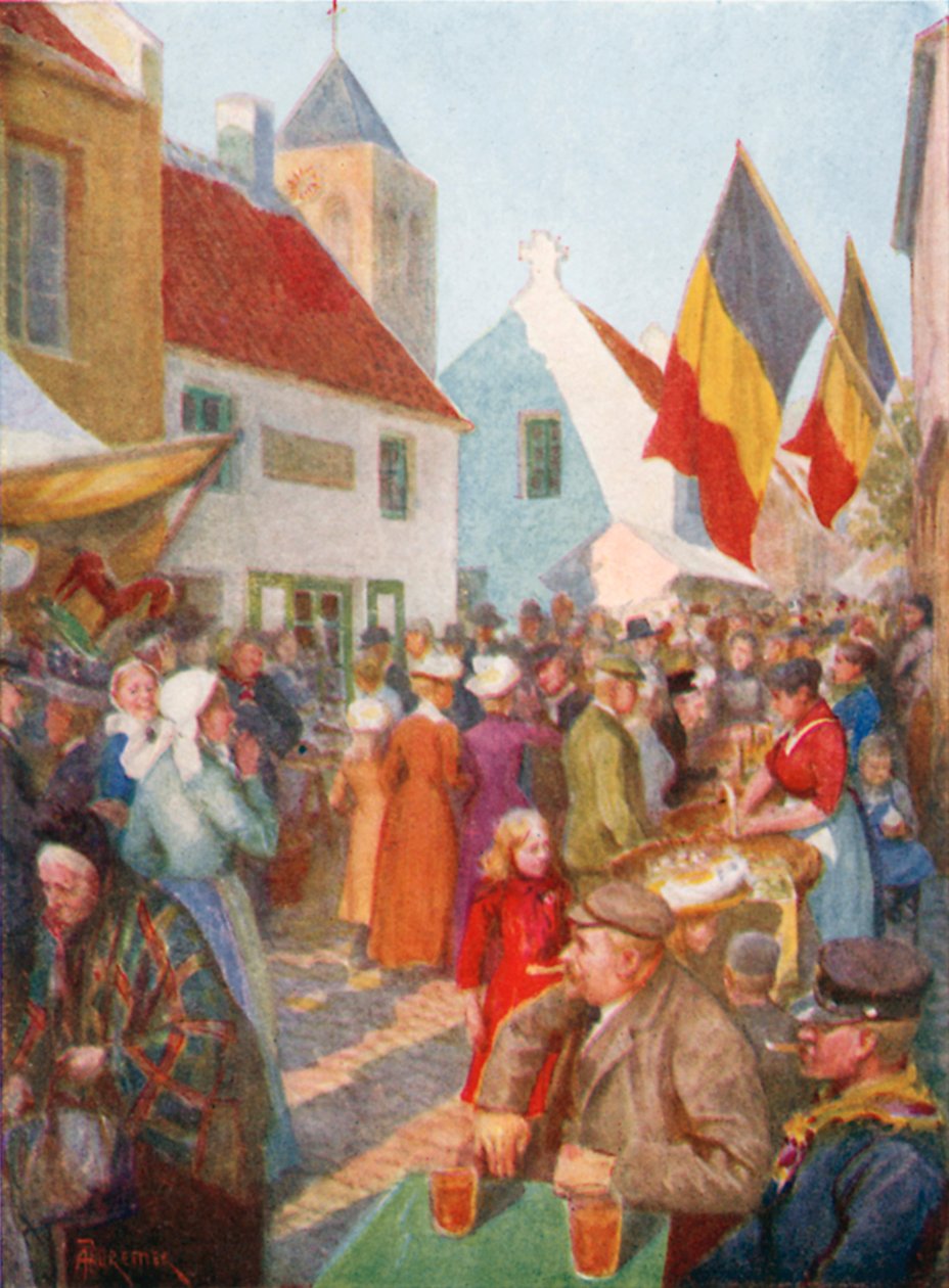 At the Kermesse, Adinkerque by Amedee (after) Forestier