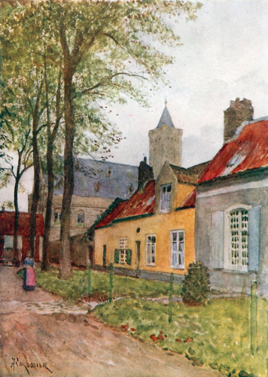 Hall and Vicarage, Nieuport by Amedee (after) Forestier