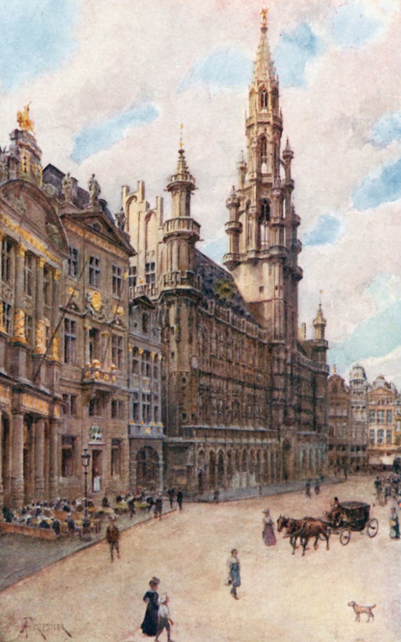 Hotel de Ville, Brussels by Amedee (after) Forestier