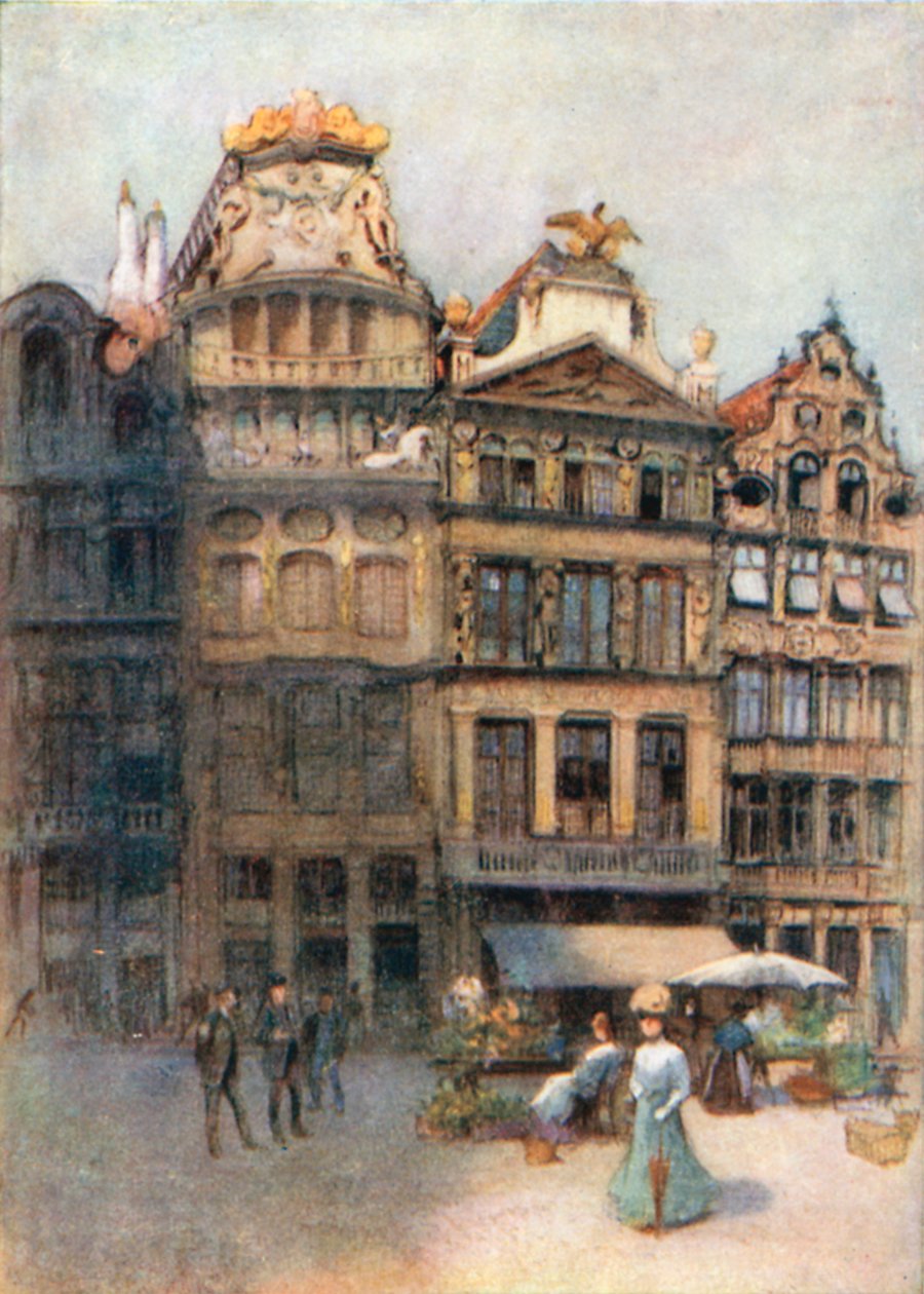 Old House in the Grand Place, Brussels by Amedee (after) Forestier