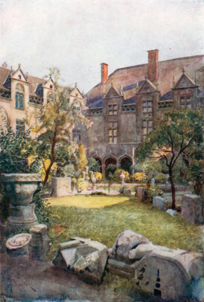 The Episcopal Palace – Inner Court, Liege by Amedee (after) Forestier