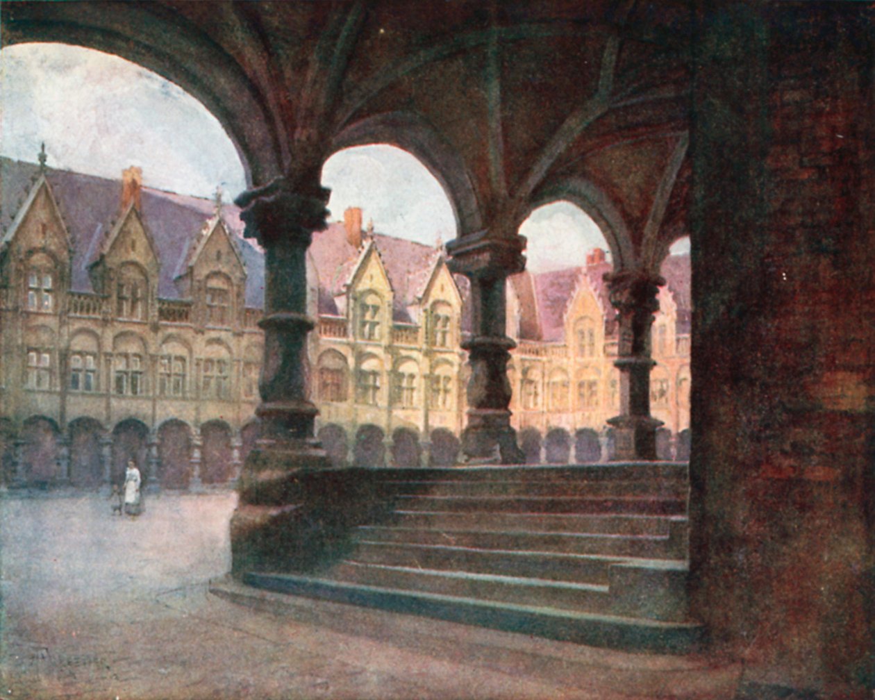 The Episcopal Palace – Outer Court, Liege by Amedee (after) Forestier