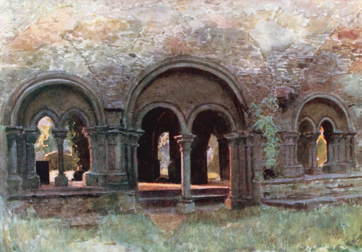 The Ruins of the Cloisters of the Abbey of St Bavon, Ghent by Amedee (after) Forestier