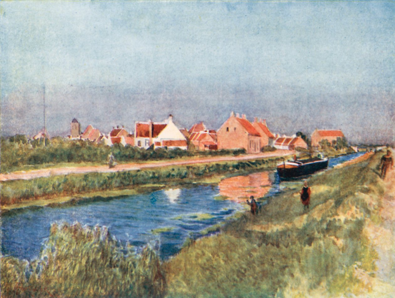 Village and Canal, Adinkerque by Amedee (after) Forestier